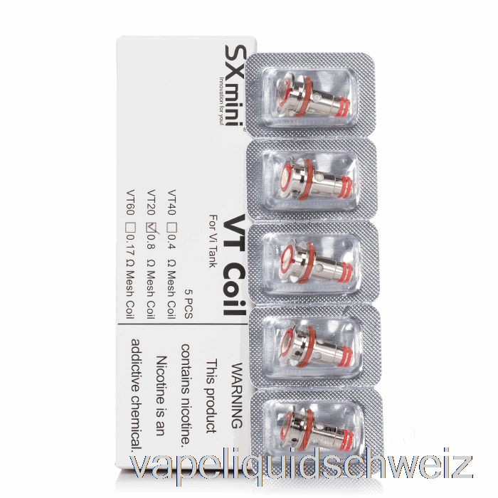Yihi SXMini VT Ersatzspulen 0,8 Ohm VT Spulen Vape Liquid E-Liquid Schweiz